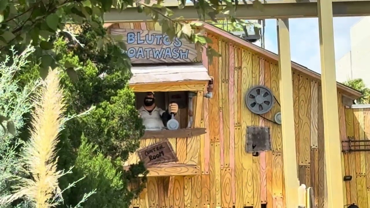 Popeye and Bluto's Bilge Rat Barges - Offride footage of Bluto's Boatwash Animatronic