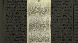 Jurisdiction - A New Law Dictionary, Giles Jacob