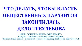 ЧТО ДЕЛАТЬ, ЧТОБЫ ВЛАСТЬ ОБЩЕСТВЕННЫХ ПАРАЗИТОВ ЗАКОНЧИЛАСЬ, ДЕЛО ТРЕХЛЕБОВА.  ТРЕХЛЕБОВ 2021,2022