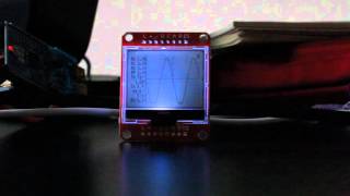 Arduino FIO LCD Oscilloscope - In action #1