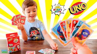 UNO Ryan's World Card Game for Kids with Colorful Images from