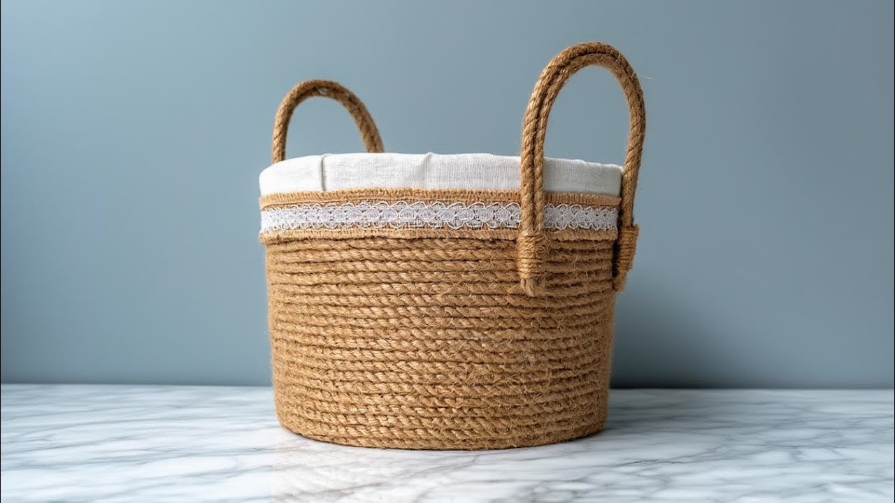 SAW IT IN A STORE AND MADE IT AT HOME | BUDGET STORAGE BASKET DIY!