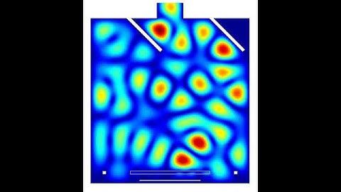 Modeling of electric field in a microwave cavity with blade stirrers