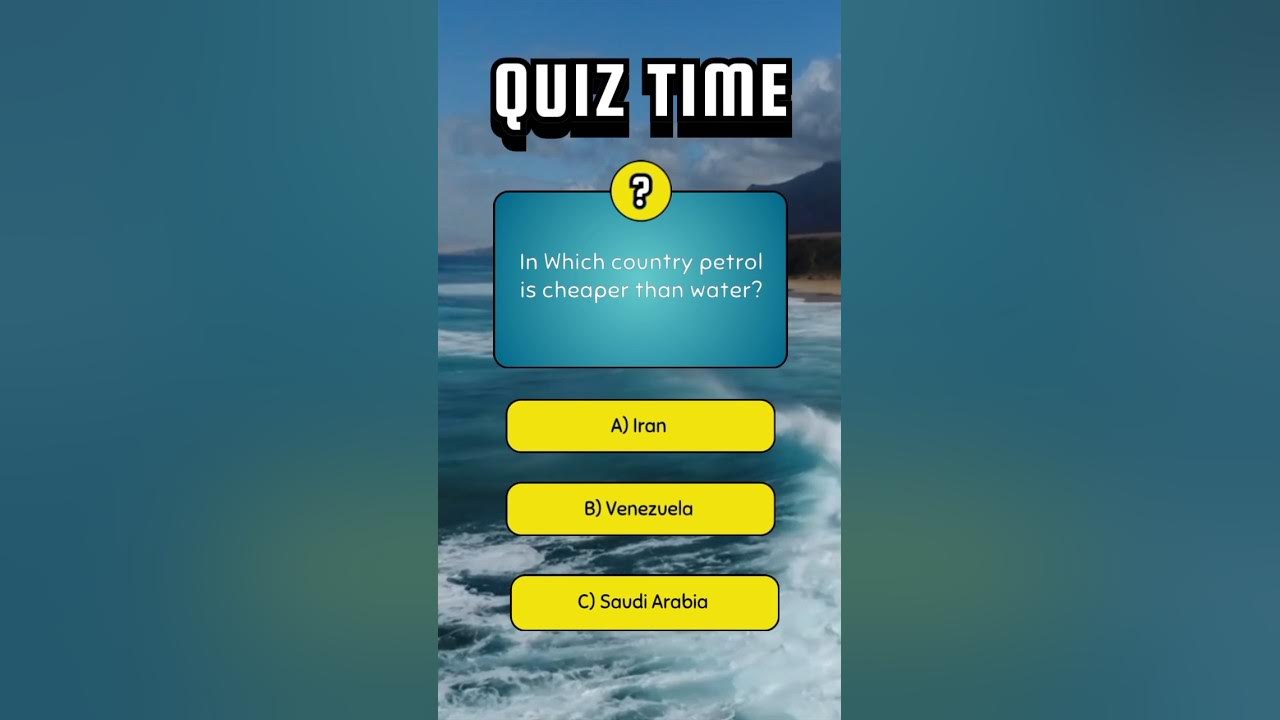The shocking truth Petrol vs Water Price Quiz🤔🥰youtubeshorts