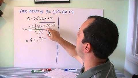 Quadratic Formula - Finding Zeros - Part 2