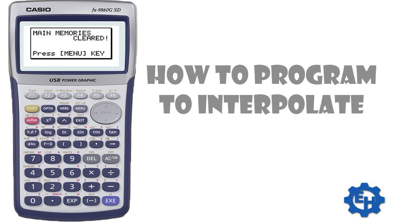 CASIO fx-9860G - How to program to interpolate - YouTube