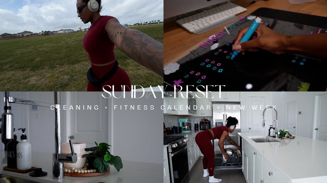 SUNDAY RESET | CLEANING + FITNESS CALENDAR + NEW DREAME ULTRA VACCUM