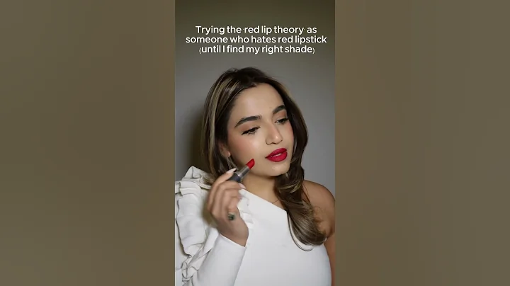 Testing the Viral Red Lip Theory (ps I hate red Lipstick…. Until now?) #makeupshorts #redlipstick