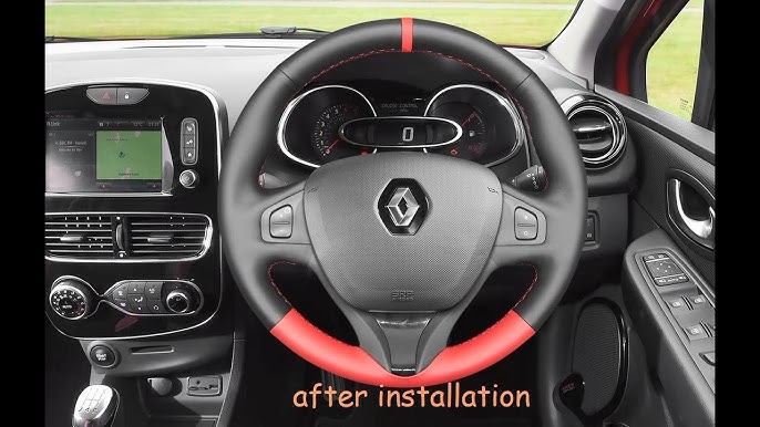 MEWANT --- for Renault Clio 3 2005-2013 Car Steering Wheel Cover  Installations 