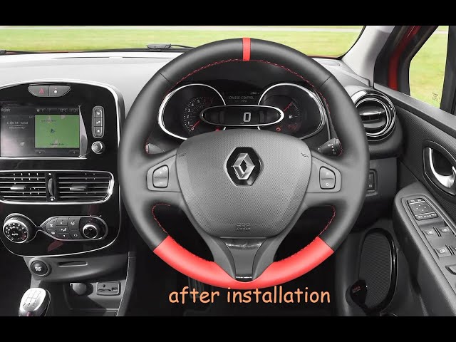 MEWANT---for Renault Clio 4 IV Captur Hand Stitch Car Steering Wheel Cover  Installations 