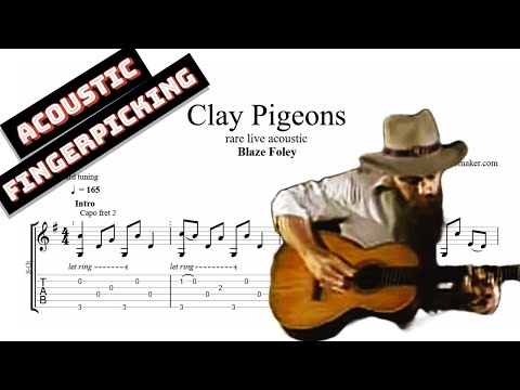 Blaze Foley - Clay Pigeons TAB - acoustic fingerpicking guitar tab (PDF + Guitar Pro)