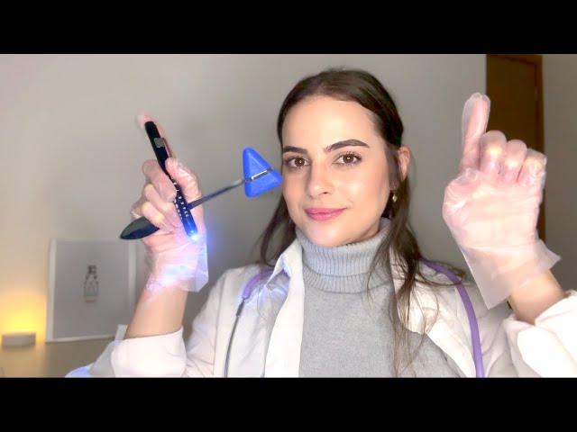 ASMR Checkup Médico Geral 🩺 Exame dos Olhos, Ouvidos, Coração, Nervos Cranianos