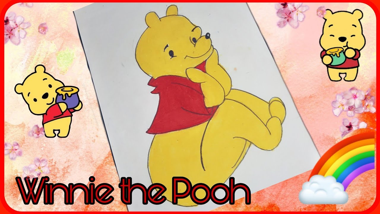 Draw winnie-the-pooh easy drawing and colouring |Drawing tutorial #1| - YouTube