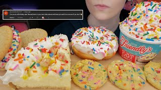 ASMR Birthday Cake Ice Cream Cookie Sandwiches, Sprinkled Donut Pie, Ice Cream Sundae & Soft Cookies screenshot 3