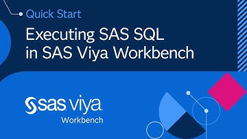 Executing SAS SQL in SAS Viya Workbench | SAS Viya Workbench Quick Start Tutorial