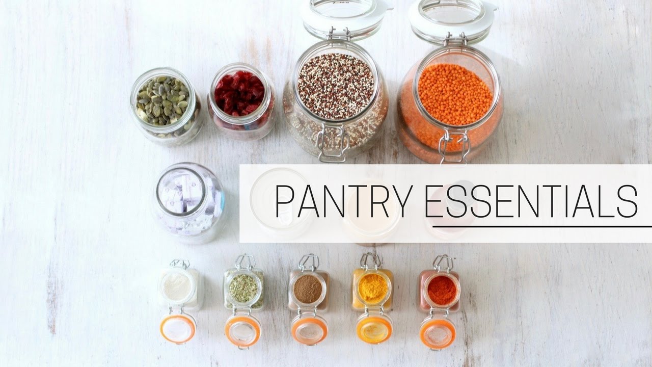 PANTRY ESSENTIALS » + printable grocery shopping list