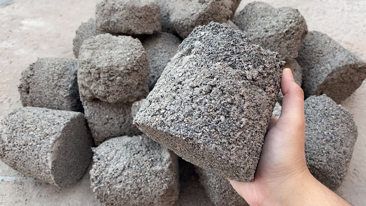 New crispy black stone crush sandcement dry crumbling on floor/ #asmr #relax ❤️🌪️