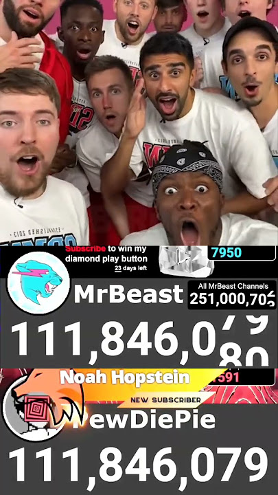 MrBeast Reacts to Him Passing PewDiePie Sub Count