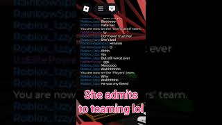 She Actually Admitted to TEAMING in Roblox 💀😂