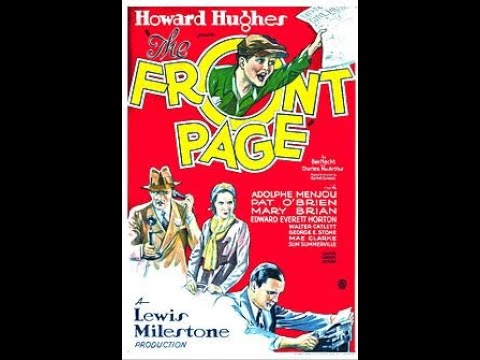 The Front Page 1931 Comedy, Crime still