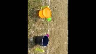 bottel full with water from bucket game