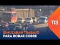 Simulaban trabajos viales para robar cobre