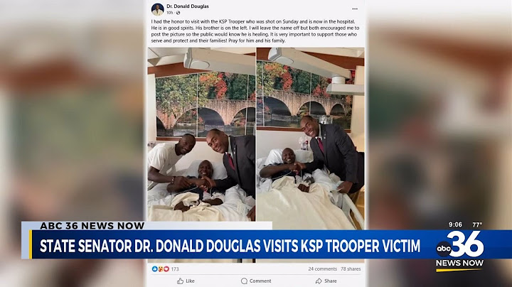 Štátny senátor Dr. Donald Douglas navštívil obeť vojakov KSP