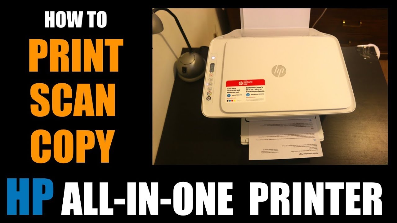 How To Print, Scan, Copy With HP Deskjet 2600 All-In-One Printer, review !!  - YouTube