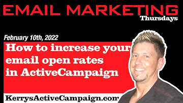 How to increase your email open rates in ActiveCampaign