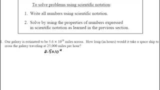 Multiplying & Dividing Numbers in Scientific Notation
