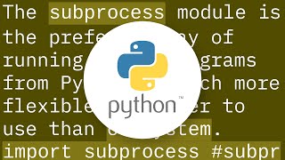 Executing command line programs from within python