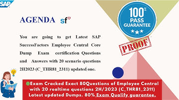 SAP SF Employee Central THR81_2311 2H2023 Certification Exam Preparation with EC Scenario Q&A