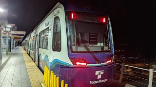 A Few Link Light Rail Trains @ SeaTac Airport Featuring Brand New Siemens S700s • 03\/11\/2022