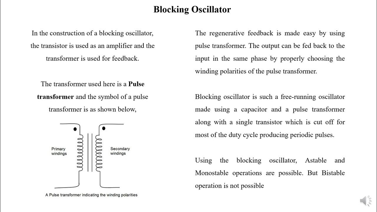 3 Blocking Oscillators YouTube