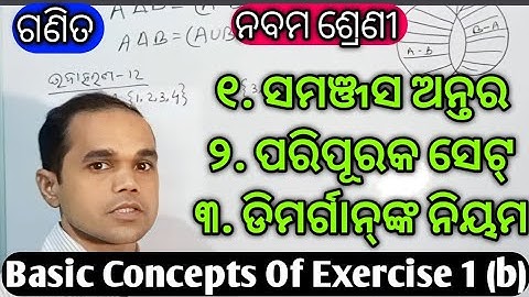 Symmetric Difference | Compliment Of a Set | De Morgan