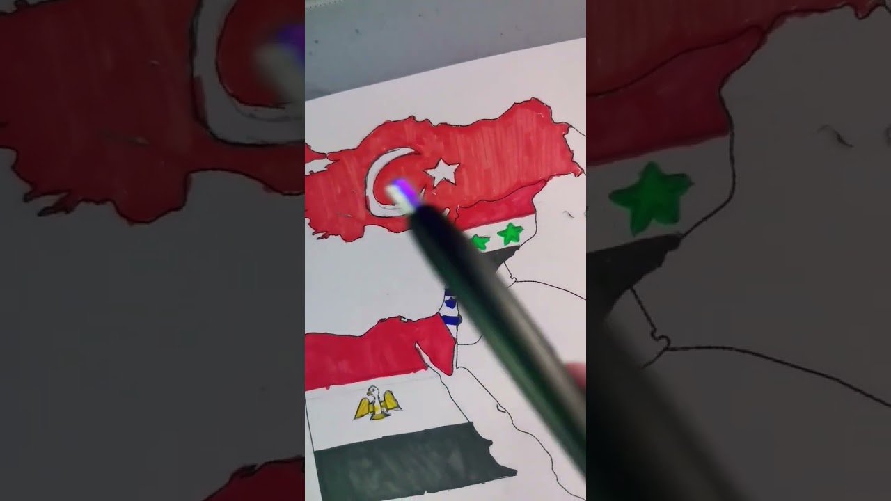 Drawing Lebanon on my map of middle east (day 4 pt 2)