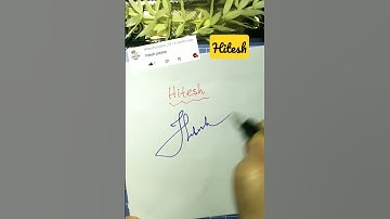 Hitesh Signature style 💞🍀 #signature #ytshorts #shortsanity