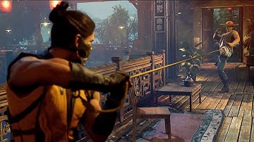 Mortal Kombat 1 Scorpion & Sub Zero Vs Kung Lao & Raiden Scene MK1 (2023)