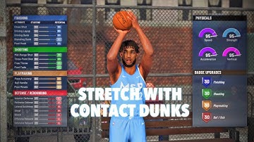 This Stretch 5 Center Build Gets CONTACT DUNKS! Best Center Build in NBA 2K20! 44 Badge Center Build