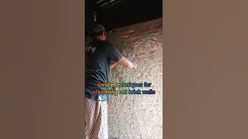 simple techniques for plastering red brick walls #plesterdinding #construction