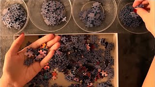 😴ASMR - Sorting and Doing a Puzzle 🧩 close whispers