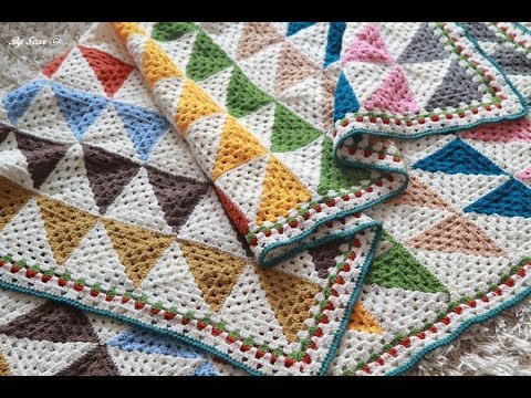 How To Crochet Stitch for Scandinavian motifs blanket 코바늘뜨기 북유럽 스타일 모티브 블랭킷뜨기2