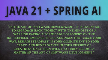 Java 21 + Spring Boot 3.2 + Spring AI = Software Development Advice from Miyamoto Musashi
