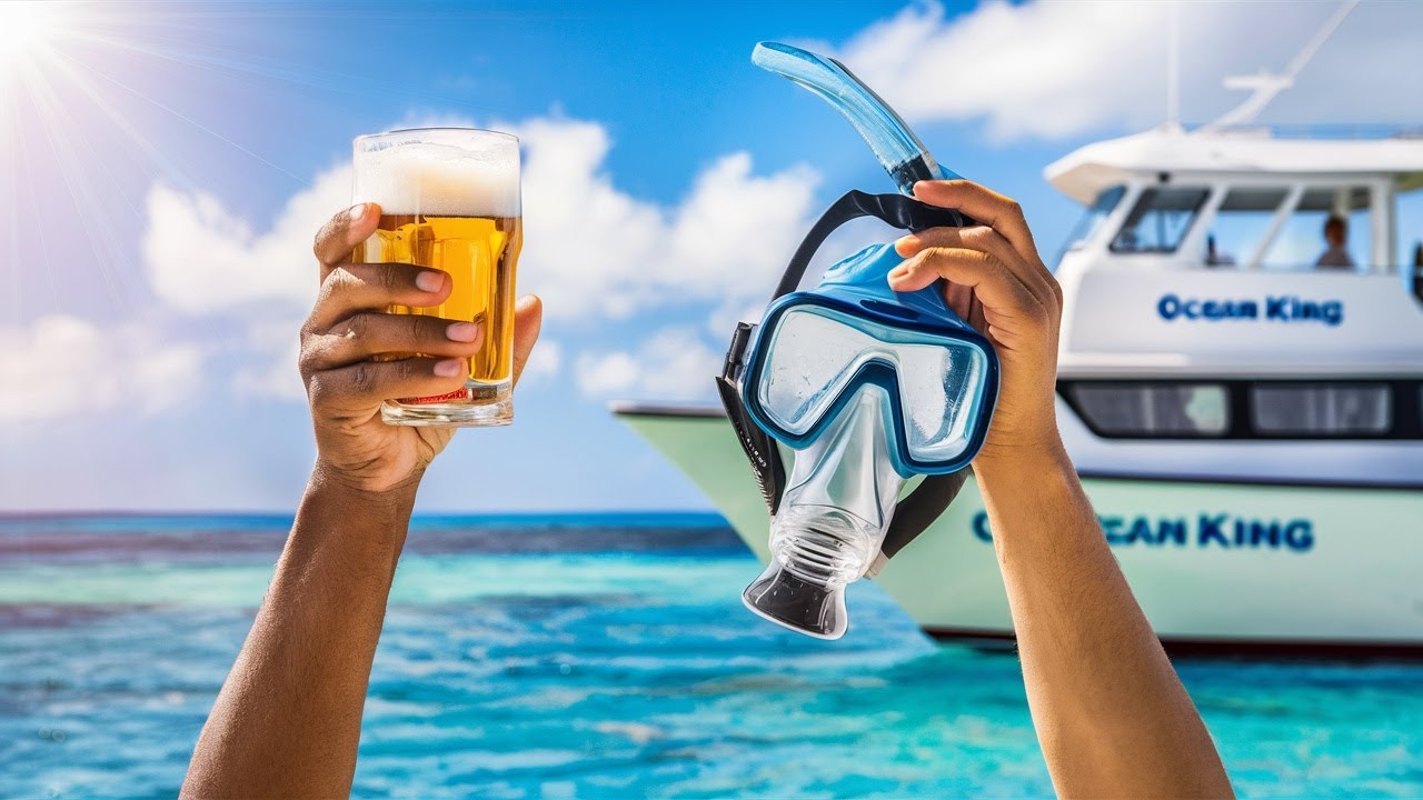 A friend from England go to snorkeling half day at Mun Island