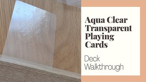 Aqua Invisible Clear Playing Cards by MPC Make Playing Cards - Kickstarter Deck Unboxing & Walkthru