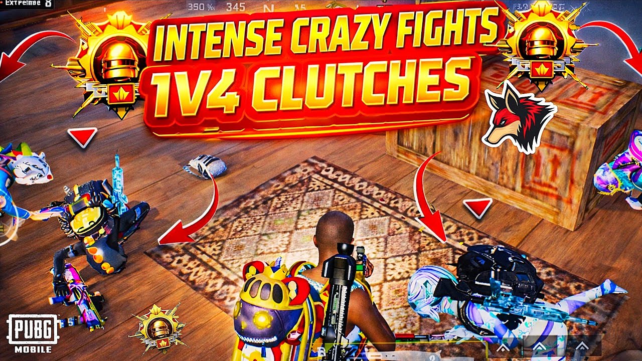 OMG!!🥵 NEW 1vs4 INTENSE CLUTCHES CRAZY FIGHTS GAMEPLAY💀 PUBG MOBILE | XMAX PUBG