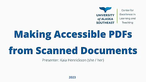 Making Accessible PDFs from Scanned Documents