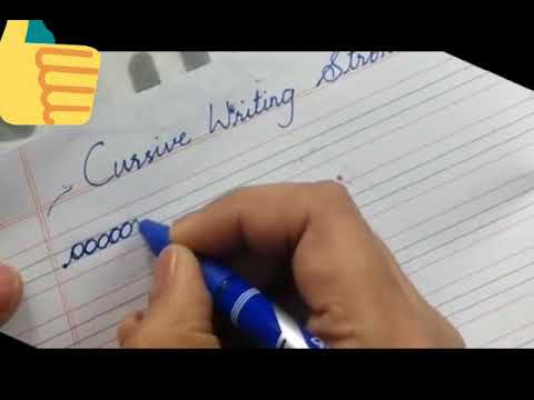 cursive writing basic stroke youtube