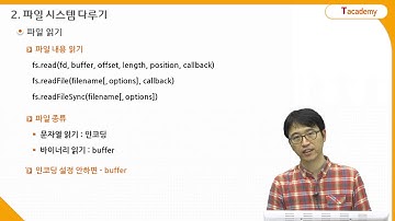 Node.js 프로그래밍 3강 NodeJS의 기본 모듈2 | T아카데미