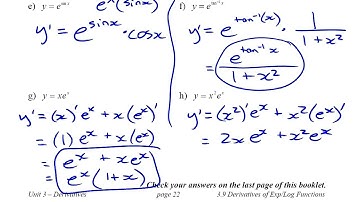 Finding Derivatives of Functions Involving e^x • [4.4b-2] AP CALCULUS